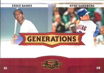 2008 Donruss Threads - Generations #G-3 Ernie Banks / Ryne Sandberg Front