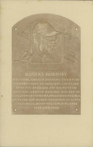 1936-39 Hall of Fame Postcards #NNO Rogers Hornsby Front