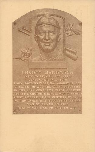1936-39 Hall of Fame Postcards #NNO Christy Mathewson Front