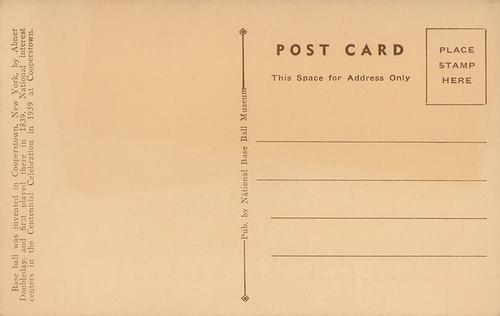 1936-39 Hall of Fame Postcards #NNO Tris Speaker Back