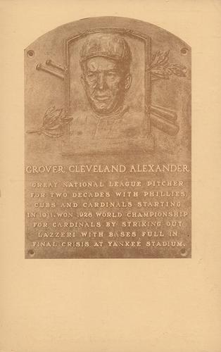 1936-39 Hall of Fame Postcards #NNO Grover Alexander Front