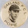 1912 Whitehead & Hoag Pacific Coast League Pins (PM5) #NNO Ashley Pope Front