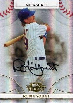 2008 Donruss Threads - Signatures Gold #29 Robin Yount Front