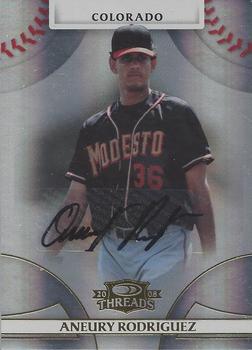 2008 Donruss Threads - Signatures Gold #59 Aneury Rodriguez Front