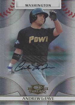 2008 Donruss Threads - Signatures Gold #99 Andrew LeFave Front