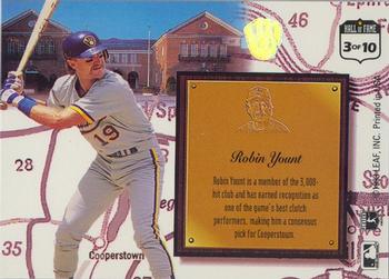 1993 Leaf - Heading for the Hall #3 Robin Yount Back