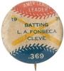 1933 Big League Leaders Pins (PR3-10) #NNO Lew Fonseca Front