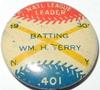 1933 Big League Leaders Pins (PR3-10) #NNO Bill Terry Front