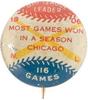 1933 Big League Leaders Pins (PR3-10) #NNO Most Games Won in a Season Front