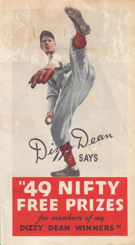 1936 Grape Nuts Dizzy Dean Premium #NNO Dizzy Dean Front