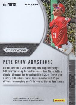 2020 Panini Prizm Draft Picks - Hyper Green and Yellow #PDP19 Pete Crow-Armstrong Back