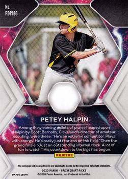 2020 Panini Prizm Draft Picks - Hyper Green and Yellow #PDP186 Petey Halpin Back