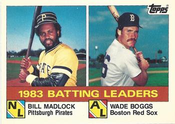 1984 Topps - Collector's Edition (Tiffany) #131 1983 Batting Leaders (Bill Madlock / Wade Boggs) Front