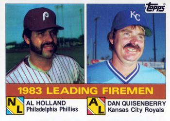 1984 Topps - Collector's Edition (Tiffany) #138 1983 Leading Firemen (Al Holland / Dan Quisenberry) Front