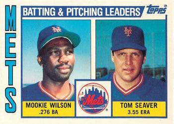 1984 Topps - Collector's Edition (Tiffany) #246 Mets Leaders / Checklist (Mookie Wilson / Tom Seaver) Front