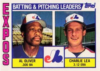 1984 Topps - Collector's Edition (Tiffany) #516 Expos Leaders / Checklist (Al Oliver / Charlie Lea) Front