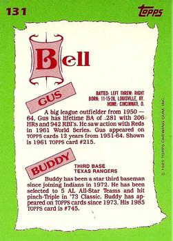 1985 Topps - Collector's Edition (Tiffany) #131 Buddy Bell /Gus Bell Back