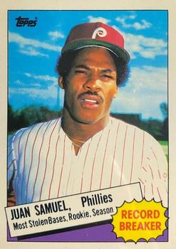1985 Topps - Collector's Edition (Tiffany) #8 Juan Samuel Front