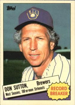 1985 Topps - Collector's Edition (Tiffany) #10 Don Sutton Front