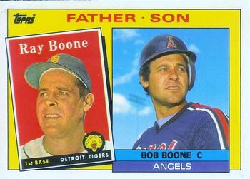 1985 Topps - Collector's Edition (Tiffany) #133 Bob Boone / Ray Boone Front