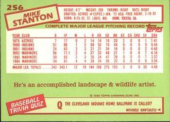 1985 Topps - Collector's Edition (Tiffany) #256 Mike Stanton Back