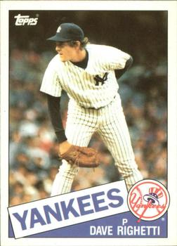 1985 Topps - Collector's Edition (Tiffany) #260 Dave Righetti Front