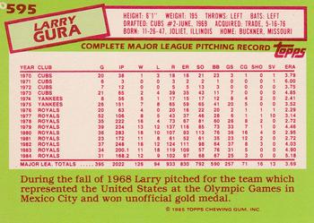 1985 Topps - Collector's Edition (Tiffany) #595 Larry Gura Back