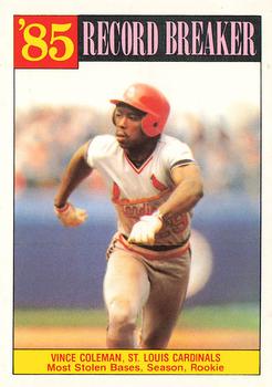 1986 Topps - Collector's Edition (Tiffany) #201 Vince Coleman Front