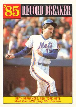 1986 Topps - Collector's Edition (Tiffany) #203 Keith Hernandez Front