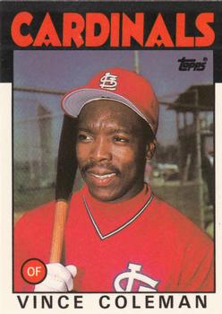 1986 Topps - Collector's Edition (Tiffany) #370 Vince Coleman Front