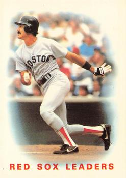 1986 Topps - Collector's Edition (Tiffany) #396 Red Sox Leaders Front