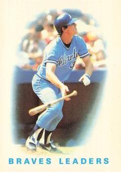 1986 Topps - Collector's Edition (Tiffany) #456 Braves Leaders Front