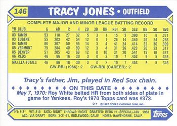 1987 Topps - Collector's Edition (Tiffany) #146 Tracy Jones Back