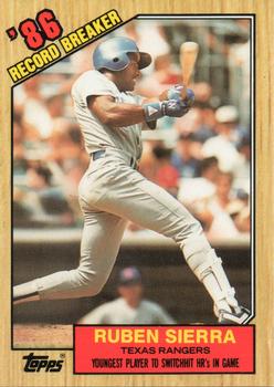 1987 Topps - Collector's Edition (Tiffany) #6 Ruben Sierra Front