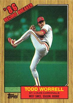 1987 Topps - Collector's Edition (Tiffany) #7 Todd Worrell Front