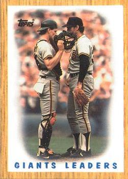 1987 Topps - Collector's Edition (Tiffany) #231 Giants Leaders Front