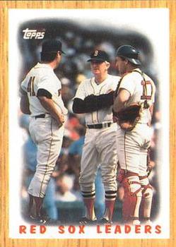 1987 Topps - Collector's Edition (Tiffany) #306 Red Sox Leaders Front