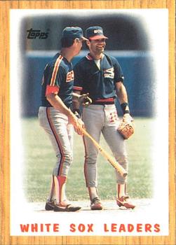 1987 Topps - Collector's Edition (Tiffany) #356 White Sox Leaders Front