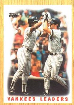 1987 Topps - Collector's Edition (Tiffany) #406 Yankees Leaders Front
