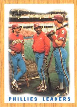 1987 Topps - Collector's Edition (Tiffany) #481 Phillies Leaders Front