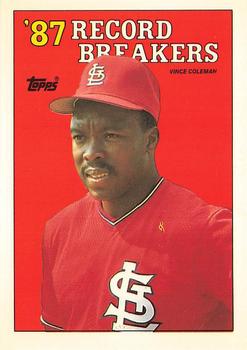 1988 Topps - Collector's Edition (Tiffany) #1 Vince Coleman Front