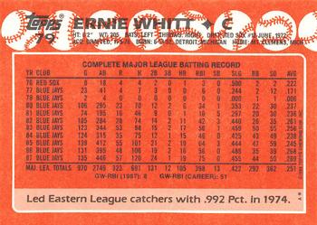 1988 Topps - Collector's Edition (Tiffany) #79 Ernie Whitt Back