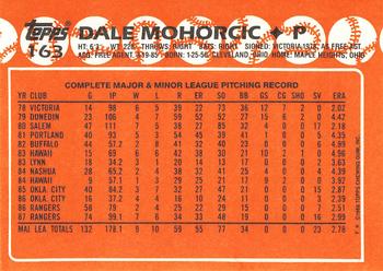 1988 Topps - Collector's Edition (Tiffany) #163 Dale Mohorcic Back