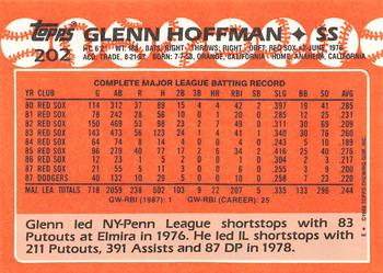 1988 Topps - Collector's Edition (Tiffany) #202 Glenn Hoffman Back