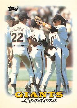 1988 Topps - Collector's Edition (Tiffany) #261 Giants Leaders Front