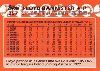 1988 Topps - Collector's Edition (Tiffany) #357 Floyd Bannister Back