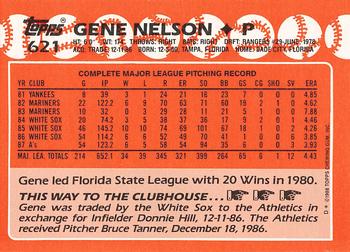 1988 Topps - Collector's Edition (Tiffany) #621 Gene Nelson Back