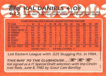 1988 Topps - Collector's Edition (Tiffany) #622 Kal Daniels Back