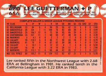 1988 Topps - Collector's Edition (Tiffany) #656 Lee Guetterman Back