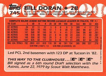 1988 Topps - Collector's Edition (Tiffany) #745 Bill Doran Back